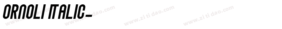 Ornoli Italic字体转换